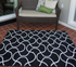 Easy to Match Black and White College Decor Supplies Infinity Soft Dorm Rug Made in America
