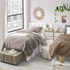 Bedding Essentials for Dorm Size Bed Dimensions Twin Extra Long Comforter Set with Matching Pillow Shams