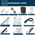 Dorm Desk Supplies Gifts for High School Graduates going to College Student Must Haves Surge Protector Multi Outlet Grounded Power Strip Extension Cord
