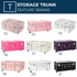 Colorful Dorm Decor for Guys College Footlocker Trunk with Wheels and Lock Space Saving Storage Ideas Trendy Apartment Furniture