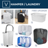 College Students Laundry Hamper First Apartment Supplies Neutral Dorm Room Bathroom Essentials Space Saving Storage