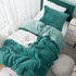 Fluffy Warm Fleece Twin Extra Long Comforter Set Green Oversized Bedding for College Apartment Essentials Checklist for Girls Dorm Room Decor