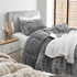 Warm Thick Extra Long Twin Comforter Set with Pillow Sham Gray College Bedspread Neutral Dorm Bedding