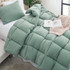 Best College Bedding Hot Sleepers Dorm Comforter Set Fluffy Twin XL Bedspread Silky Pillowcases Sage Green Blanket for Tall People