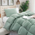 Light Green College Comforter Set Extra Long Twin Bedding for Dorm Size Bed Dimensions Fluffy Blanket for Hot Sleepers Neutral Apartment Decor