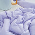 Luxury Twin XL Comforter Set with Bamboo Pillow Shams Rayon Bedding Silky Bedspread Girls Dorm Decor Purple College Essentials