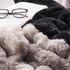 Fluffy Warm Twin Extra Long Comforter Set Oversized Faux Fur Bedding for College Apartment Essentials Checklist for Girls Neutral Dorm Room Decor