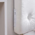 Tufted Velvet Plush College Dorm Outlet Headboard with Legs - White