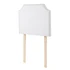 Bevel Tacked Plush Outlet Headboard with Legs - White