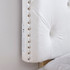 Tavira Allure® College Dorm Outlet Headboard with Legs - Bevel Tufted Rivet - White