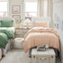 Designer Twin XL Bedding Beige Dorm Room Decor Fluffy Comforter Set Bamboo Pillowcases Silky Bedding for College Apartment Housewarming