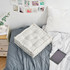 Tufted Floor Pillow Thick Oversized Pouf Square Cushion White Boho Dorm Room Essentials Neutral College Apartment Decor Ideas