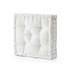 Cute Boho Aesthetic Modern Small Apartment Setup Extra Large Floor Cushion Tufted Seating Pouf Neutral Dorm Room Decor