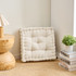 Neutral Beige Boho Dorm Decor College Apartment Essentials Tufted Extra Large Floor Pillow Thick Oversized Pouf Rectangle Cushion