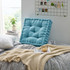 Colorful Dorm Decor Blue College Apartment Essentials Tufted Extra Large Floor Pillow Thick Oversized Pouf Rectangle Cushion