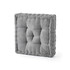 Gray Dorm Room Essentials Neutral College Apartment Decor Ideas Tufted Floor Pillow Thick Oversized Pouf Square Cushion
