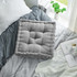 Tufted Gray Floor Pillow Thick Oversized Pouf Rectangle Cushion Neutral Girls Dorm Decor College Apartment Essentials