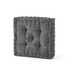 Tufted Floor Pillow Thick Oversized Pouf Square Cushion Gray Dorm Room Essentials Neutral College Apartment Decor Ideas