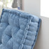 Oversized Floor Pouf Extra Large Cushion Dorm Room Decor College Seating Blue Pillow