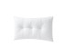 Machine Washable Dorm Bedding Essentials White XL Twin Headboard Pillow with Removable Cover and Easy Attach Elastic Bands
