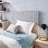 Twin XL Dorm Bedding Accessories Gray College Backrest Pillow Free Standing Headboard Channel Tufted Cushion Wedge Back Support