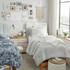 Extra Long and Extra Wide Twin Plush Comforter Set Includes Matching Neutral Dorm Pillow Sham