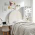 Tavira Allure® Outlet College Dorm Headboard - Rounded Corded - Cream