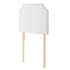 Bevel Tacked Plush Outlet Headboard with Legs - White with Gold Rivets