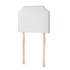Bevel Tacked Plush Outlet Headboard with Legs - White with Gold Rivets