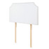 Full/Full XL - Bevel Tacked Plush Headboard with Legs - White
