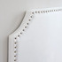 Full/Full XL - Bevel Tacked Plush Headboard with Legs - White