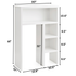 Yak About It® Extra Tall Thick - College Desk Bookshelf Dorm Hutch - White