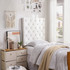 Extra Tall - Tufted Velvet Plush College Dorm Headboard - White