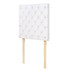 Extra Tall - Tufted Velvet Plush Outlet College Dorm Headboard - White