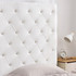 Extra Tall - Tufted Velvet Plush Outlet College Dorm Headboard - White