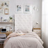 Extra Tall - Tufted Velvet Plush Outlet College Dorm Headboard - White