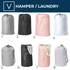 Neutral Dorm Room Bathroom Essentials Space Saving Storage Students Laundry Hamper College Apartment Supplies