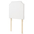 Extra Tall - Bevel Tacked Plush Outlet Headboard with Legs - White with Silver Rivets