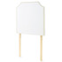 Extra Tall - Bevel Tacked Plush Outlet Headboard with Legs - White with Gold Rivets