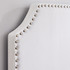 Extra Tall - Bevel Tacked Plush Headboard with Legs - White