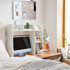 REFURB Classic Dorm Desk Bookshelf with Outlet - White