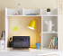 REFURB Classic Dorm Desk Bookshelf - White
