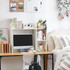 REFURB Classic Dorm Desk Bookshelf - White