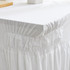 Cotton Dorm Desk Skirt - Farmhouse White