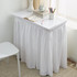 Cotton Dorm Desk Skirt - Farmhouse White
