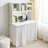 Luxury Plush Dorm Desk Skirt - White