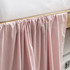 Cotton Dorm Bungee Bed Skirt 3 Panel Set - Darkened Blush