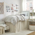 Cotton Dorm Bungee Bed Skirt 3 Panel Set - Sepia Beige