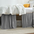 Cotton Dorm Bungee Bed Skirt 3 Panel Set - Slate Gray