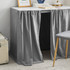 Cotton Dorm Bungee Desk Skirt - Slate Gray
